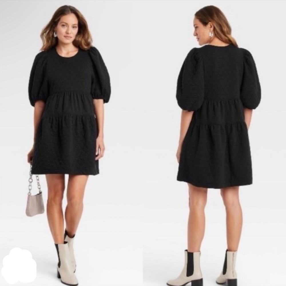Target Women’s Balloon 3/4 Sleeve Quilted Dress